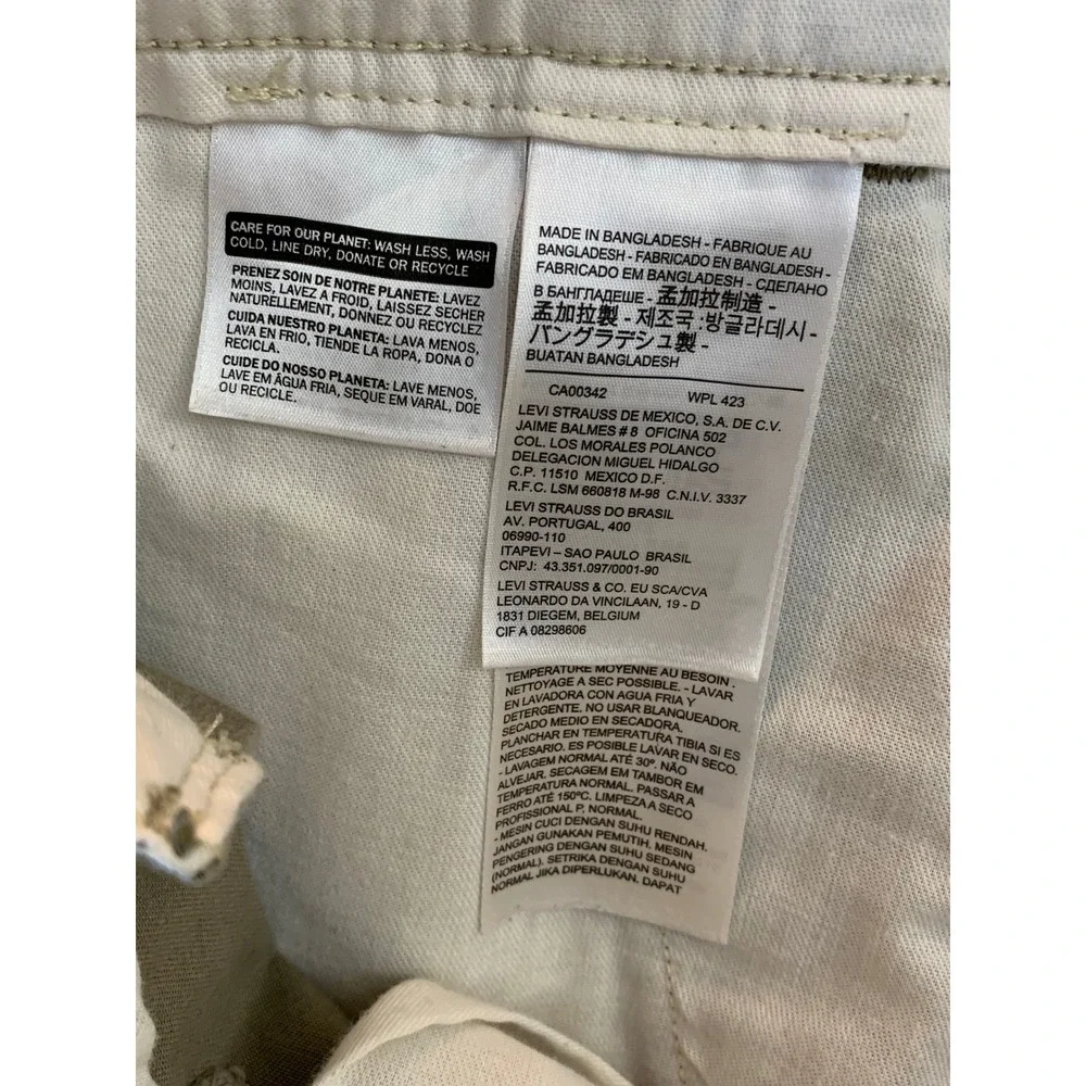 Levi's Mens‎ Chinos Casual Pants Straight Leg Khaki Beige W40 L32